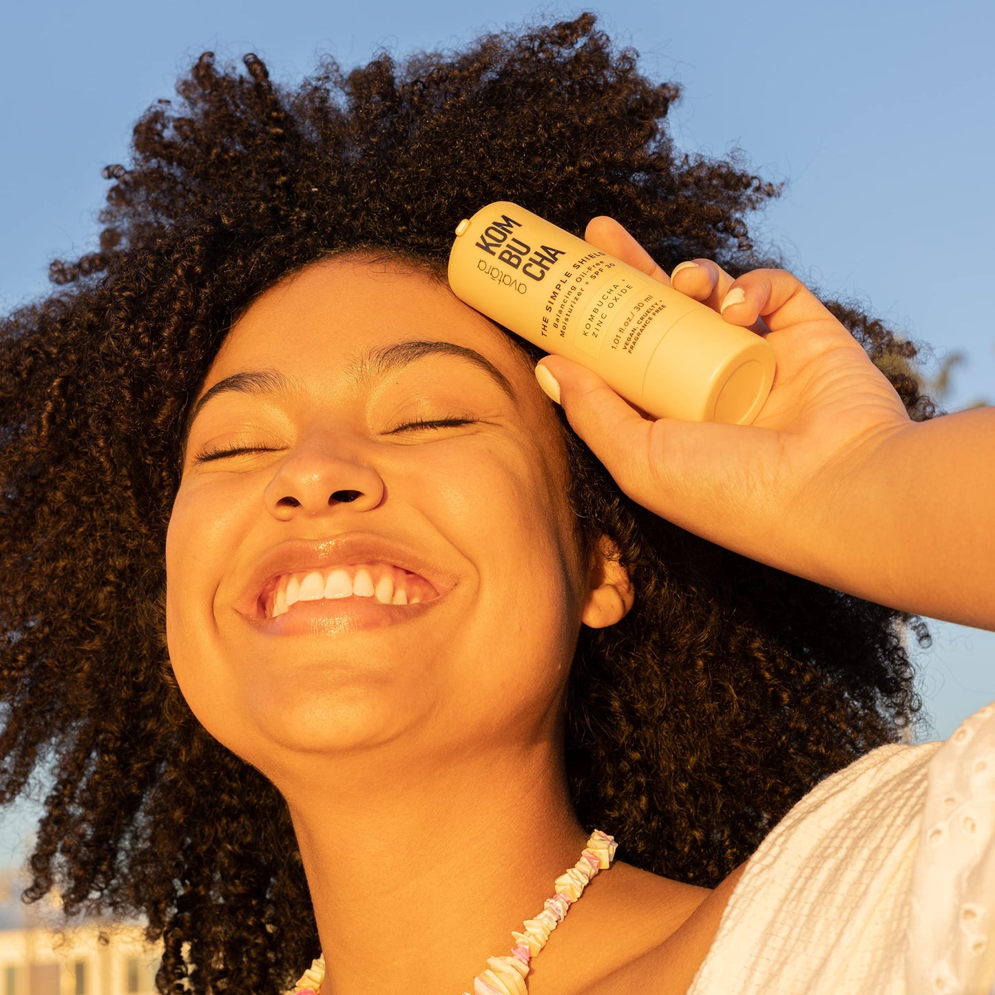 Avatara Kombucha The Simple Shield Face Sunscreen SPF – Zinc Oxide Mineral Moisturizer with BHA & Hyaluronic Acid, Teen Skincare, 1.01 fl oz