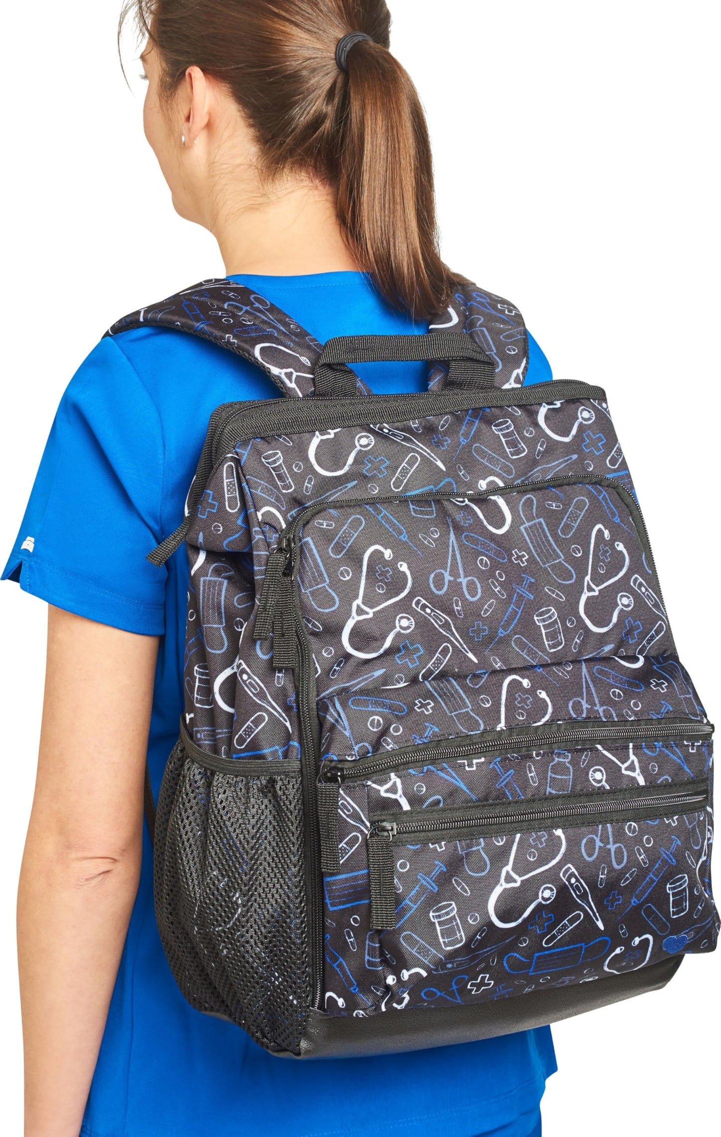 Nurse Mates Ultimate Backpack | Heavy Duty Zippers | Multiple Storage Compartments| Laptop Interior Compartment