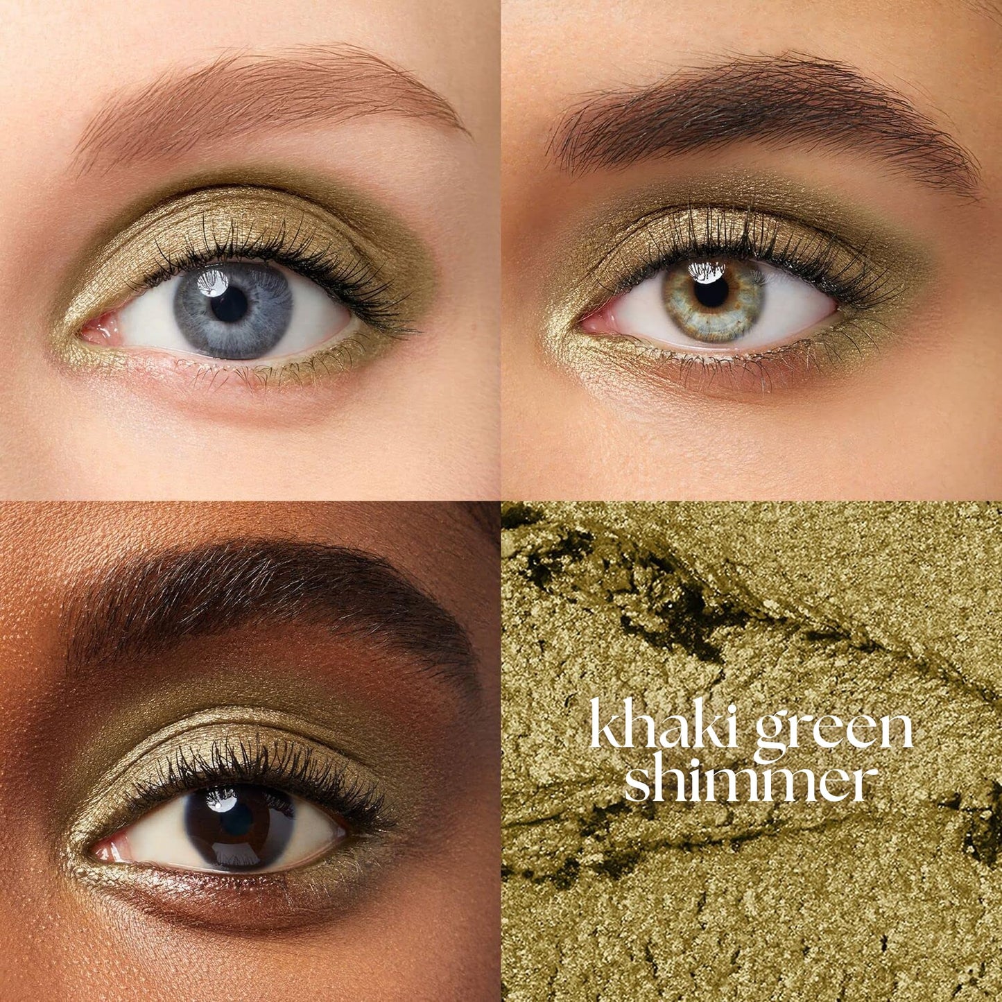 Julep Eyeshadow 101 Cream-to-Powder Waterproof Shadow Stick - Khaki Green Shimmer - Long-Lasting, Crease-Proof, Taupe Green Shimmer Cream Eyeshadow