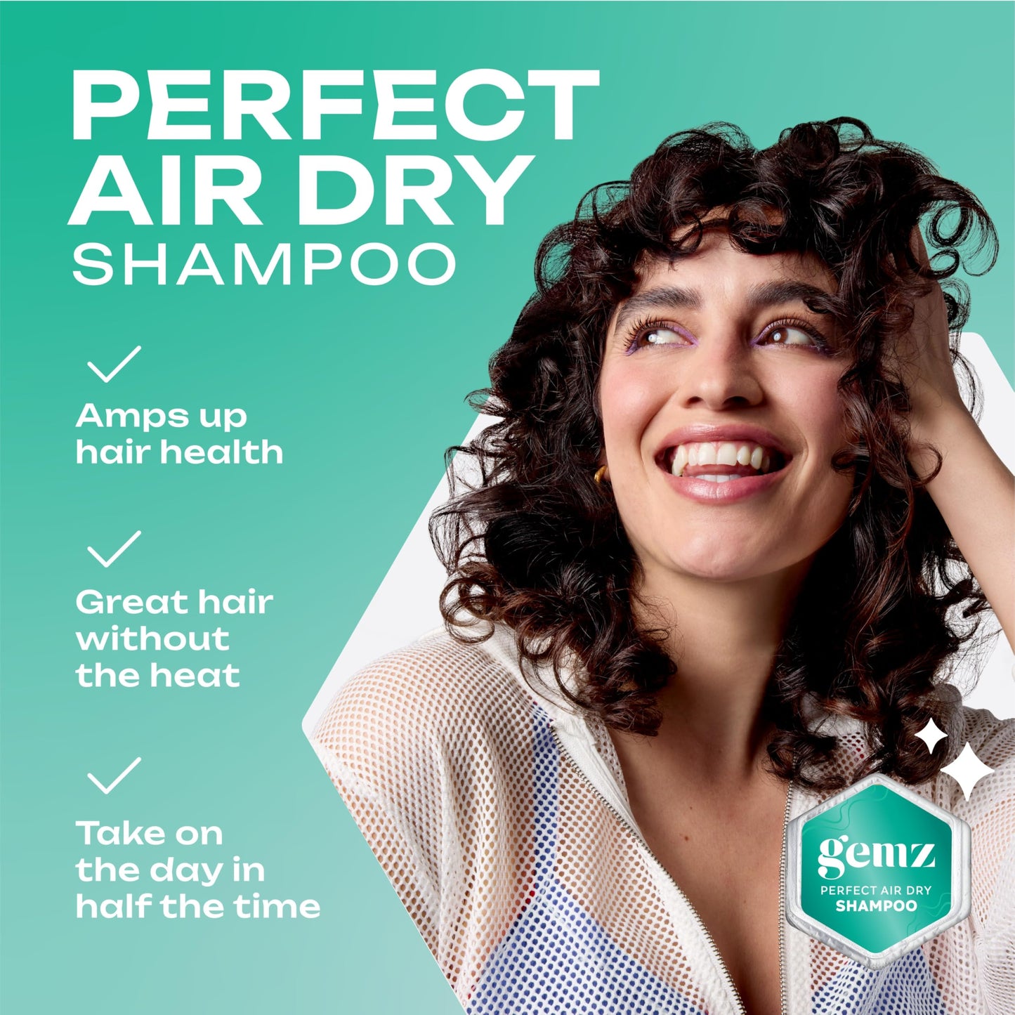 Gemz Shampoo & Conditioner Mini Variety Kit, Effortless Air Dry, Water-Activated Single-Dose Solid Hair Care, Shampoos and Conditioners Travel-Size