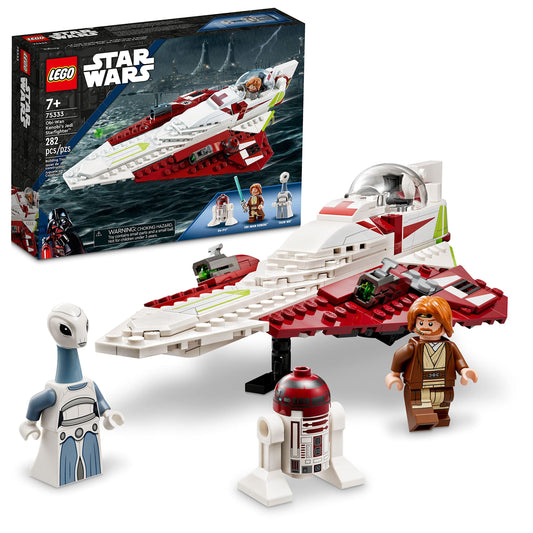 LEGO Star Wars Obi-Wan Kenobi’s Jedi Starfighter 75333 Building Set with Minifigures, Lightsaber & Clone Ship, Gift for Kids Ages 7+