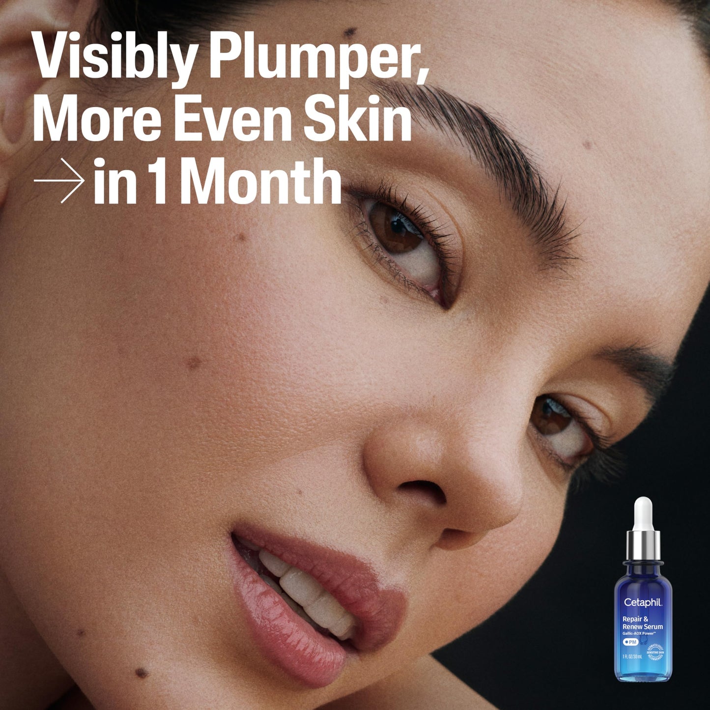 CETAPHIL Repair & Renew Night Serum for Stressed Sensitive Skin with Gallic Acid & Vitamin E, PM Face Serum, Repairs Skin Barrier Overnight