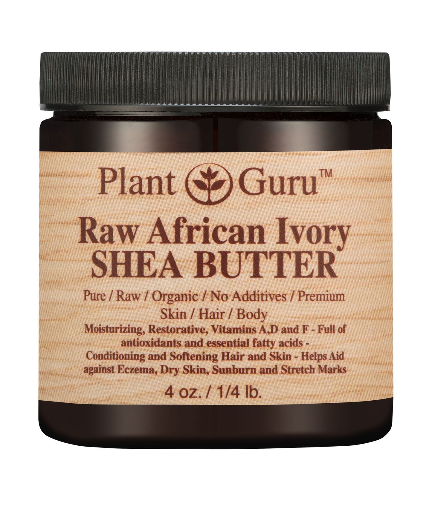 African Shea Butter Raw Unrefined 100% Pure Natural Organic Ivory Grade A - 4 oz - DIY Body Butters, Lotion, Cream, lip Balm & Soap Making Supplies Beauty & Personal Care Plant Guru