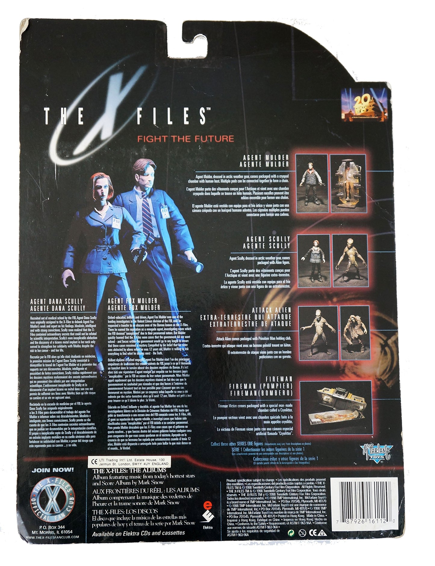 X-Files 1998 The Action Figure Series 1 - Agent Scully with Alien