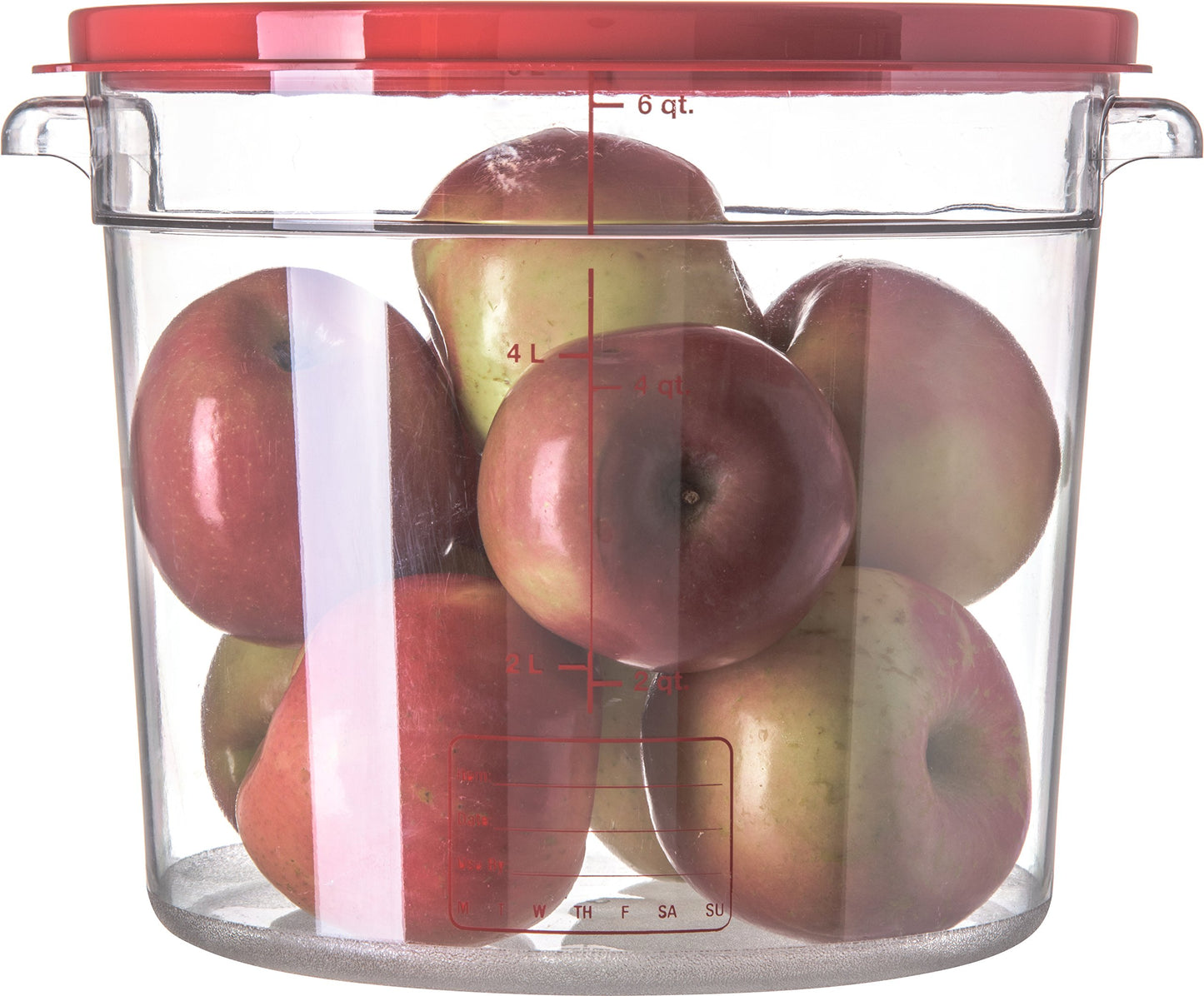 Carlisle FoodService Products Storplus Round Food Storage Container with Stackable Design for Catering, Buffets, Restaurants, Polycarbonate (Pc), 6…