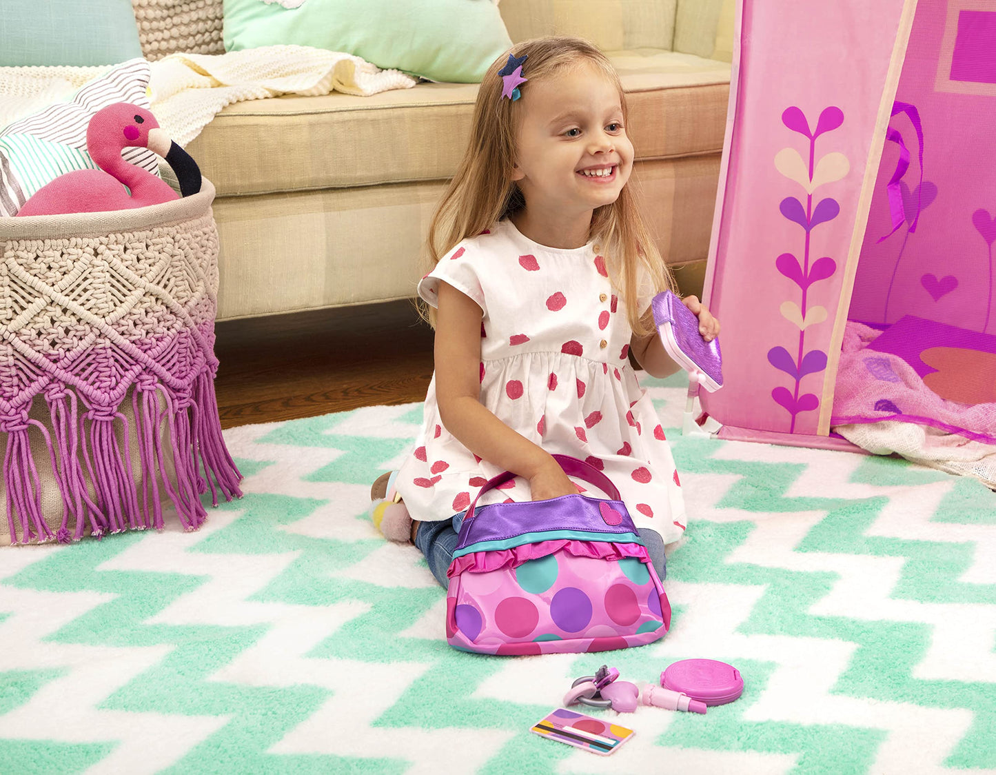 Battat- Play Circle- Makeup & Beauty Set – Dress Up Fashion Accessories – Pretend Play- Toys For Kids- Princess Purse Set- 3 years +