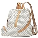 Makes Backpack Purse for Women PU Leather Travel Satchel Handbag Convertible Design Bag with Purse 2 Piece