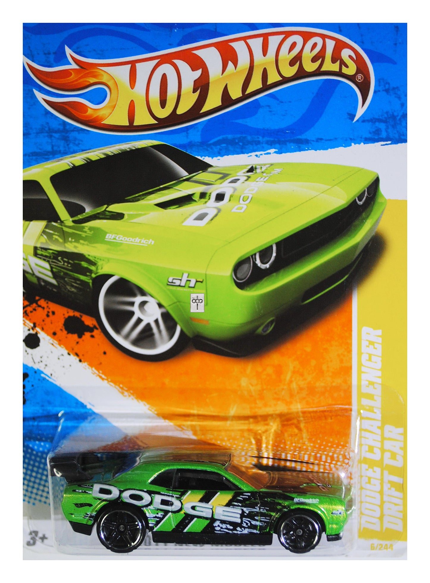 Hot Wheels 2011 2011 New Models 6/50 Green Dodge Challenger Drift CAR 6/244