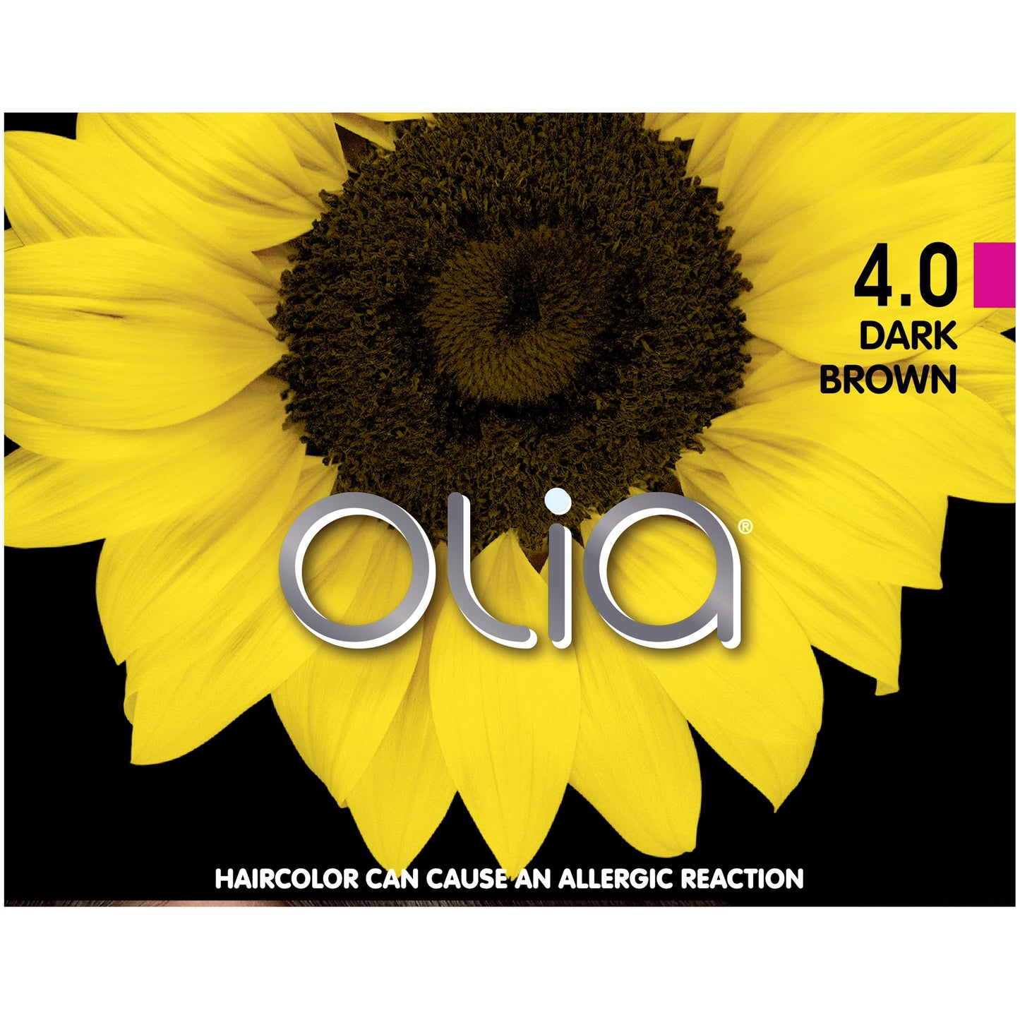 Garnier Olia Ammonia-Free Brilliant Color Oil-Rich Permanent Hair Color, 4.0 Dark Brown (1 Kit) Brown Hair Dye (Packaging May Vary)