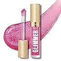 REVLON Super Lustrous Glimmer Gloss, Non-Sticky Lip Gloss, High-Shine Finish, Plant-Based Glitter, 008 Rose Glow, 0.13 fl oz