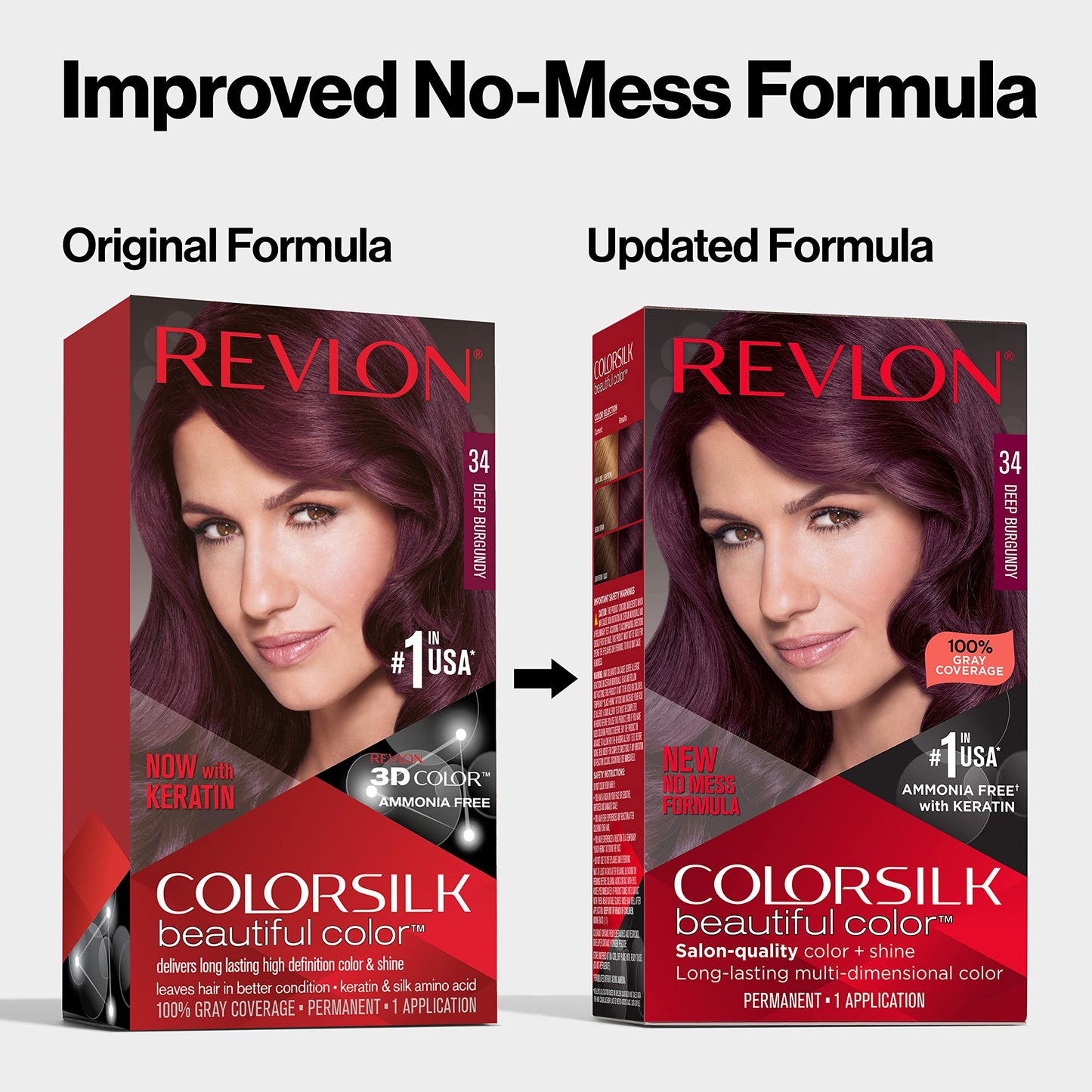 Revlon ColorSilk Hair Color 34 Deep Burgundy 1 Each