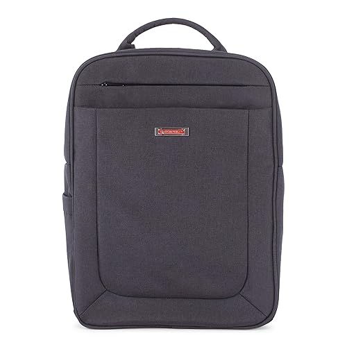 SWISS MOBILITY Cadence 2 Section Business Backpack, Fits Devices Up to 15.6", Polyester, 6 x 6 x 17, Charcoal