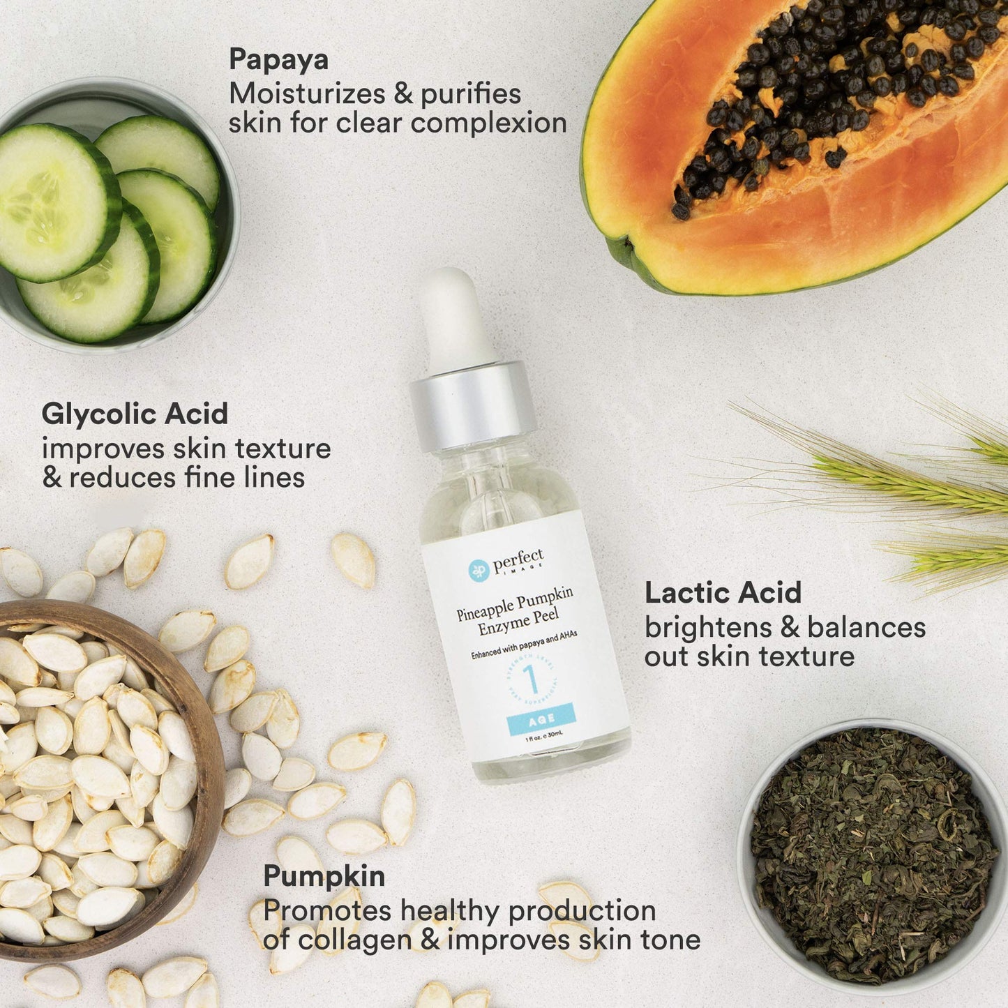 Pineapple Pumpkin Enzyme Skin Peel 1 oz - Enhanced with Papaya Extract & Alpha Hydroxy Acids (Professional Chemical Peel)