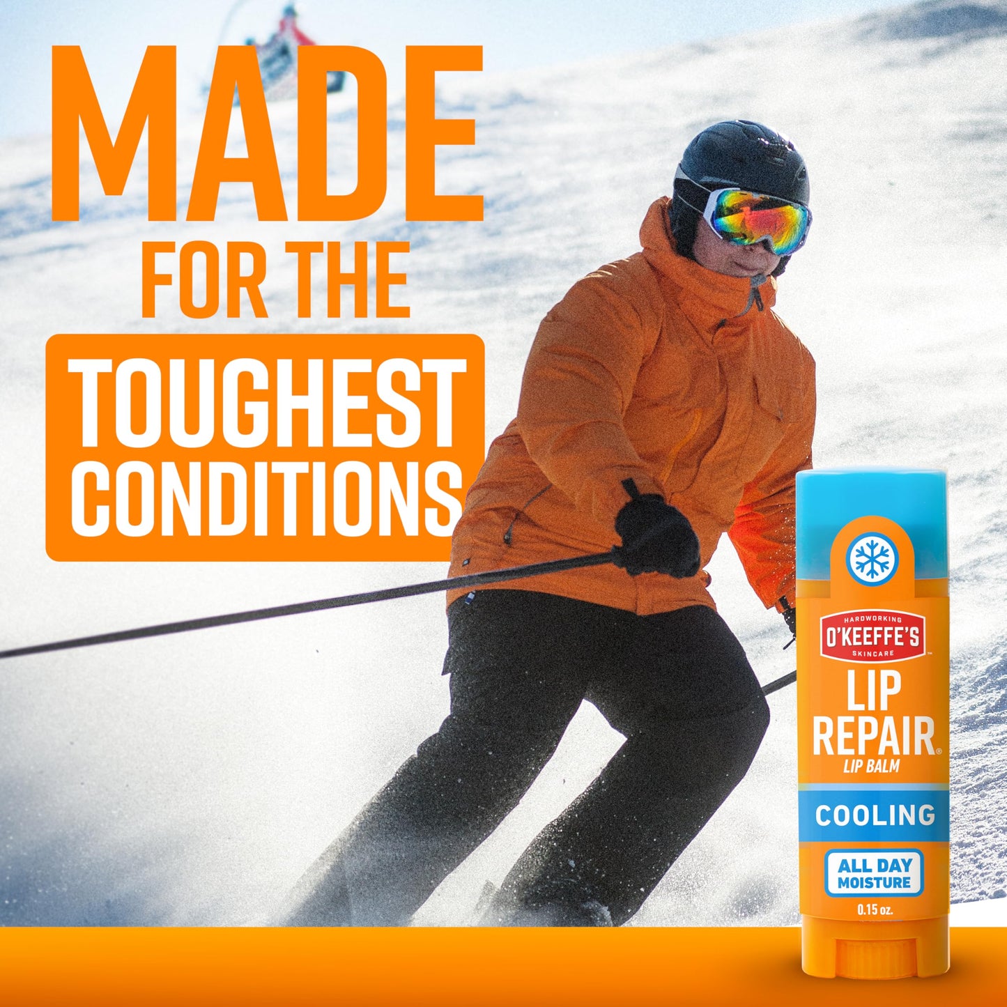 O'Keeffe's Lip Repair Lip Balm With Cooling Relief for Dry, Cracked Lips - Stick (2 Pack) - Moisturizer for Very Dry Lips