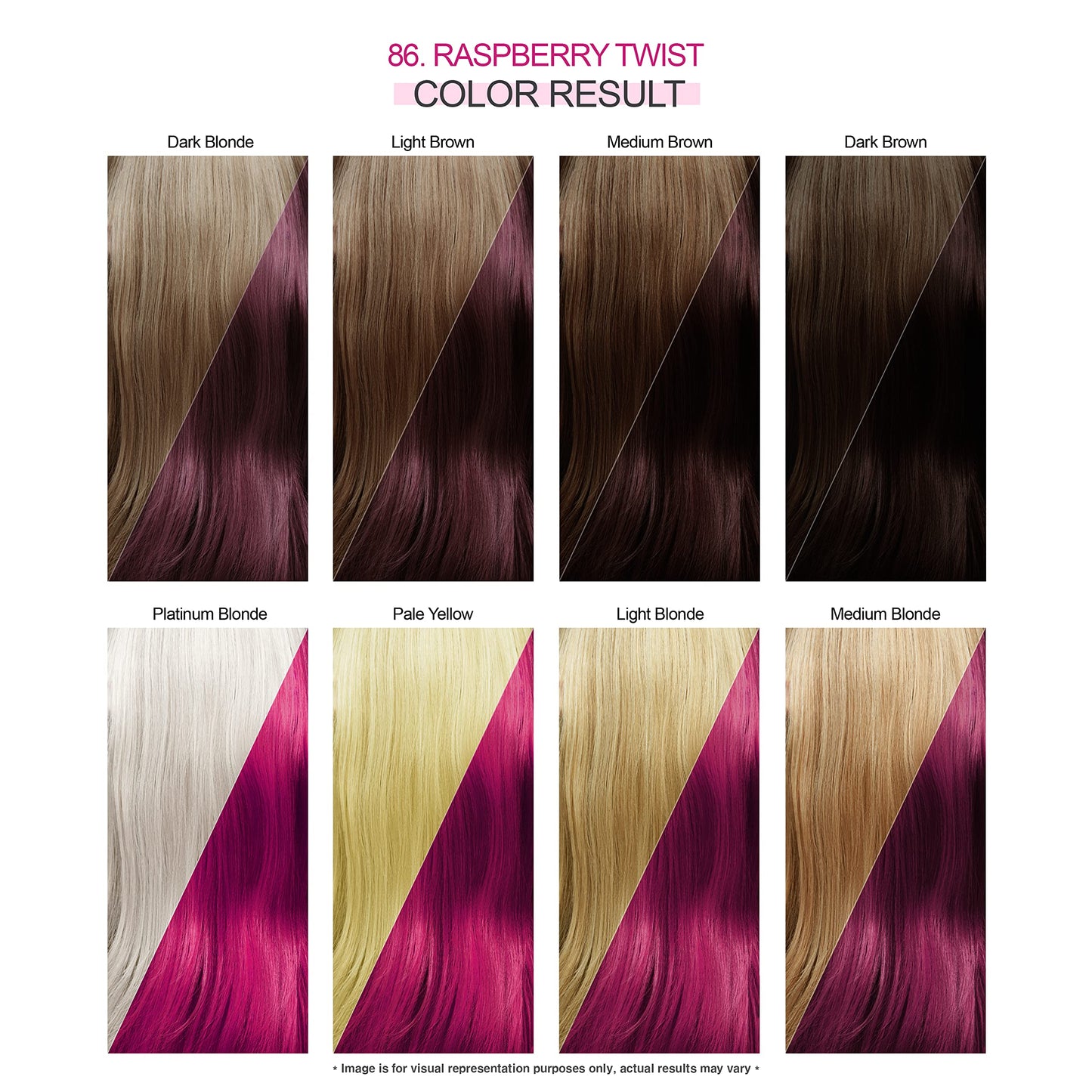 Adore Semi-Permanent Haircolor #086 Raspberry Twist 4 Ounce (118ml) (3 Pack)