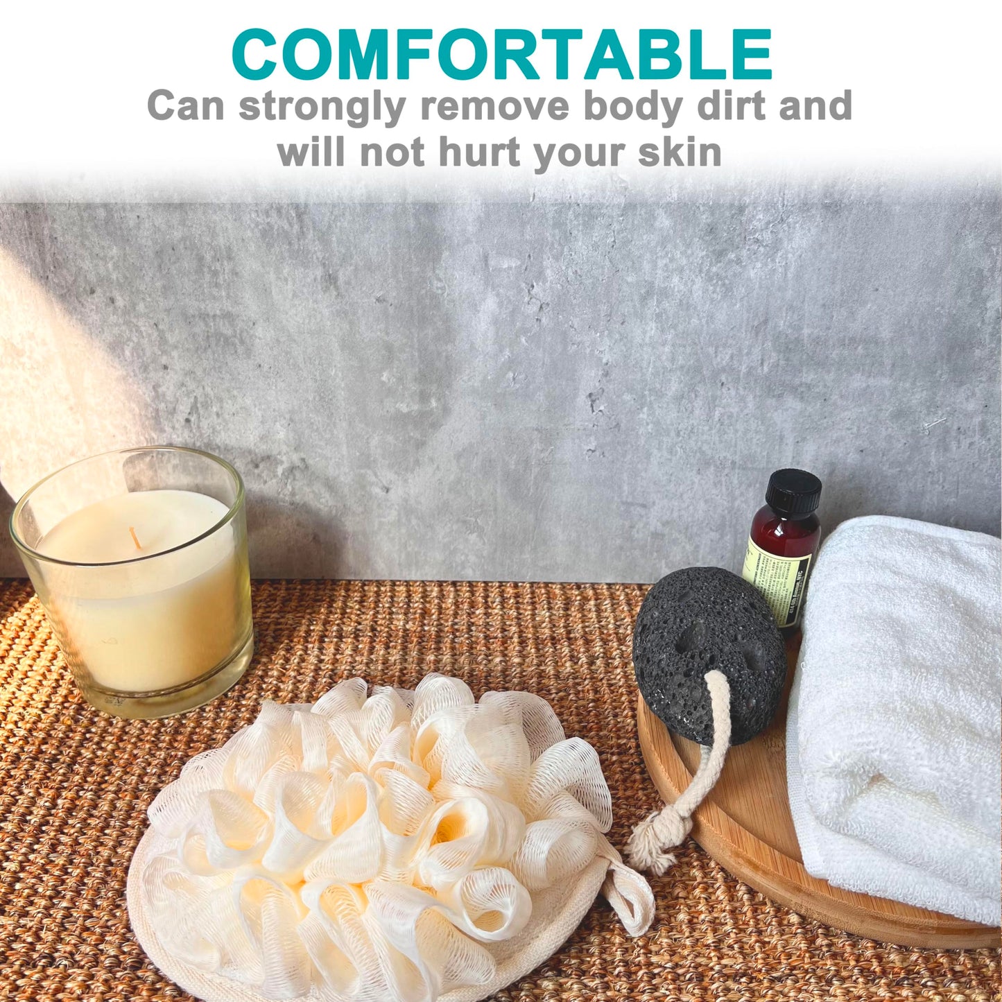 2 Pack Exfoliating Body Spa Bath Mitt for Men & Women - Loofah Sponge Brushes Pouf Bath Mesh Brush - Shower Scrubber Remove Dead Skin 5×7inchs