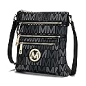 MKF Collection Female Crossbody Bag, Signature Vegan Leather Adjustable Strap Handbag Messenger bag Purse for women by Mia K