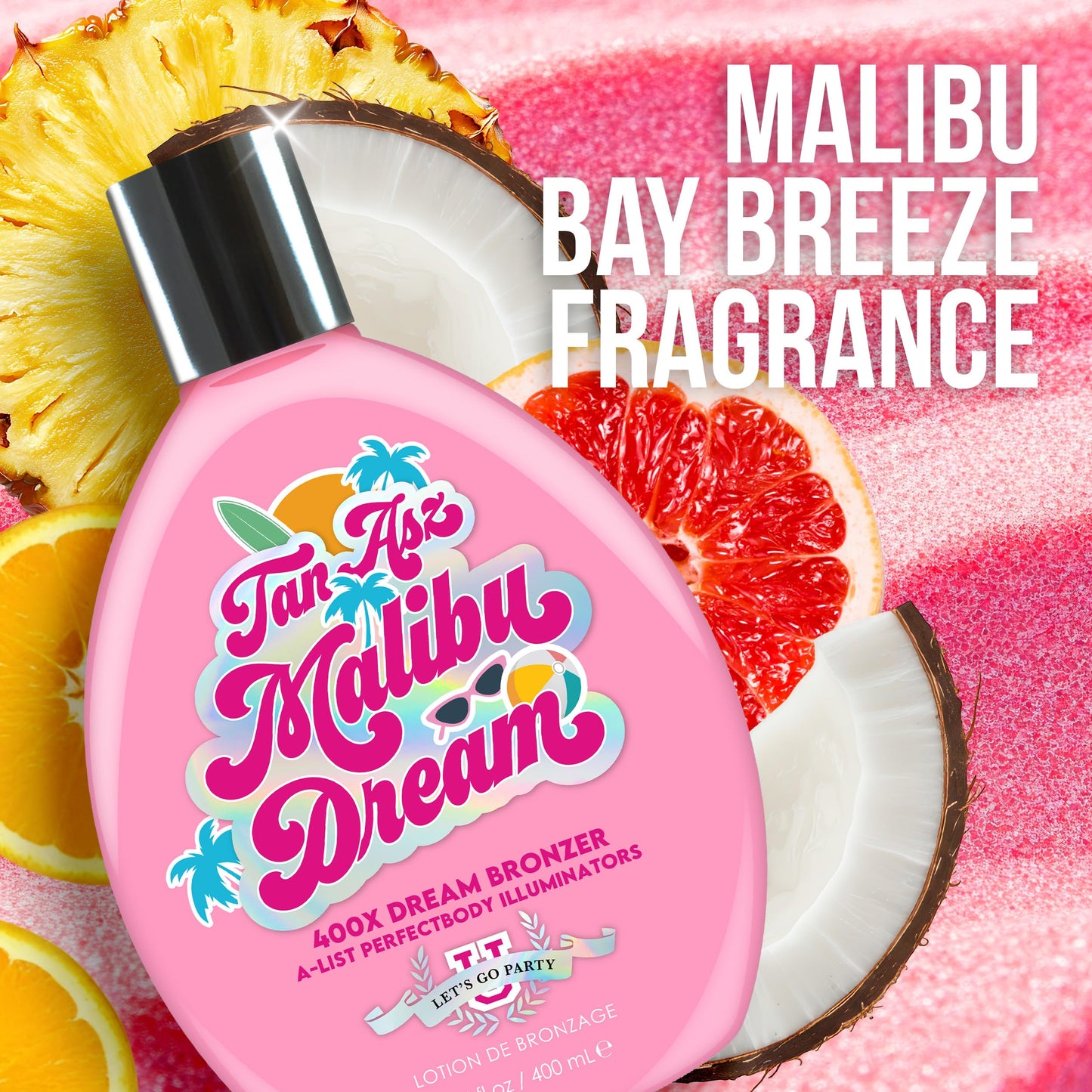 Tan Asz U Malibu Dream Tanning Lotion, 400X Dream Bronzer, A-List Perfectbody Illuminators with Hyaluronic Acid, Peptides & Marine Collagen, 13.5 Fl