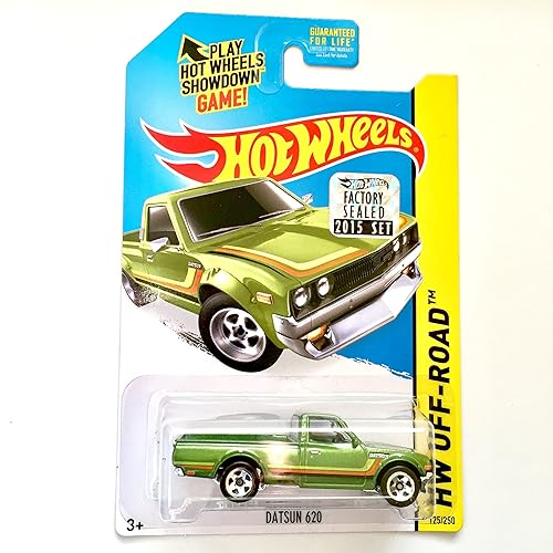 Hot Wheels 2015 Hot Trucks Datsun 620 Metalflake Green Card 125/250