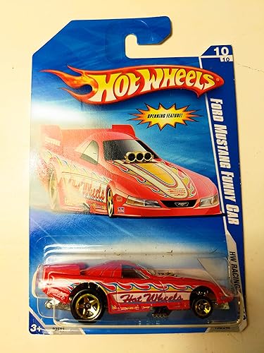 Hot Wheels 2010 Ford Mustang Funny Car HW Racing 10/10 RED #158