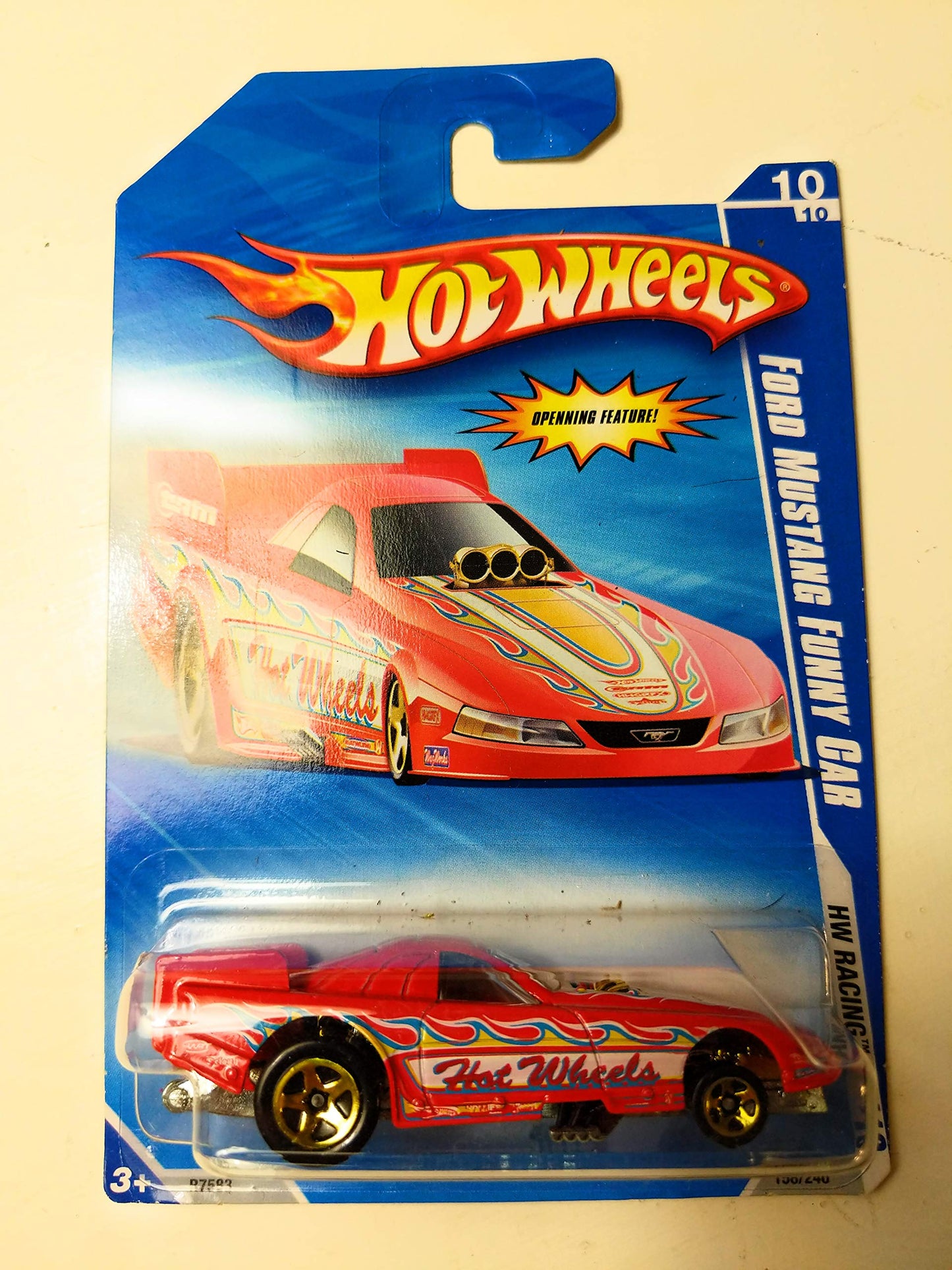 Hot Wheels 2010 Ford Mustang Funny Car HW Racing 10/10 RED #158