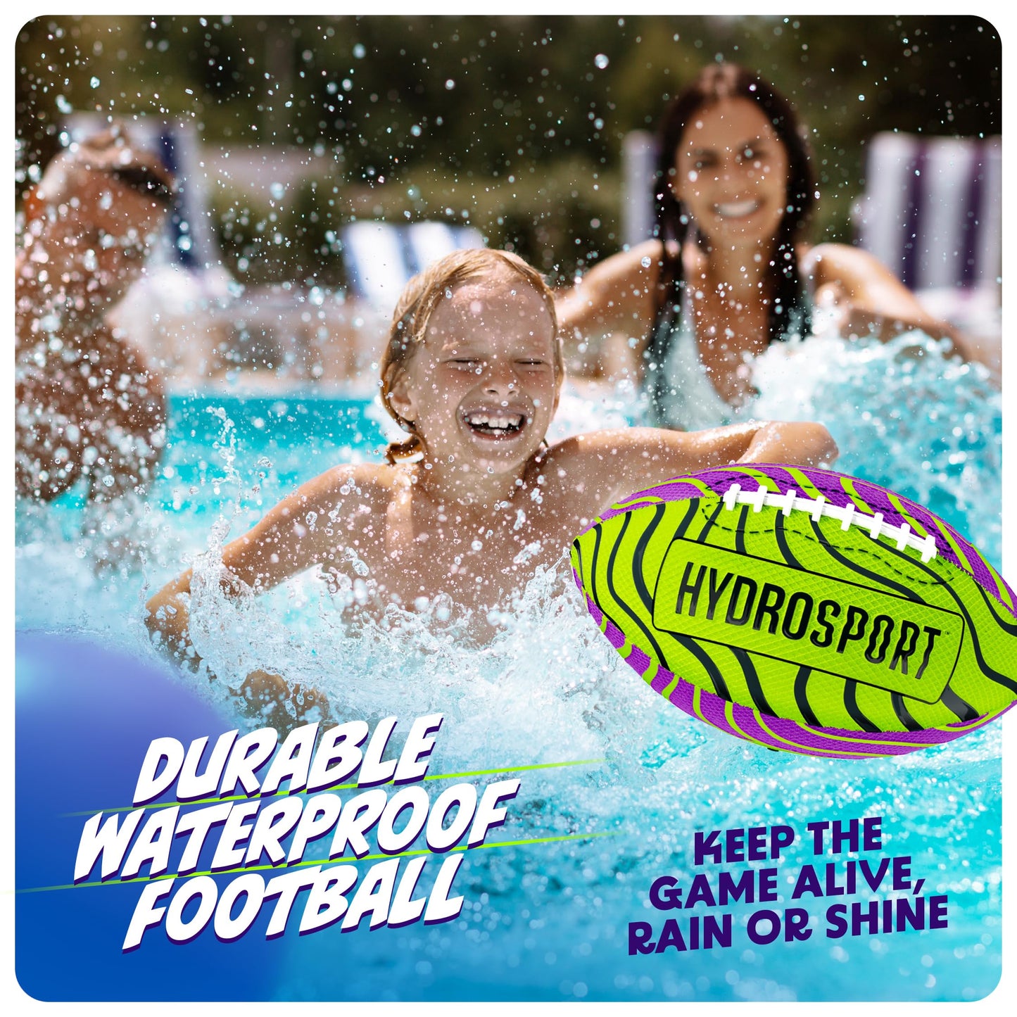 Water Football for Pool, Beach & Lake – Waterproof Toy for Kids 8-12, Teens & Adults – Outdoor Fun & Birthday Gift for Boys