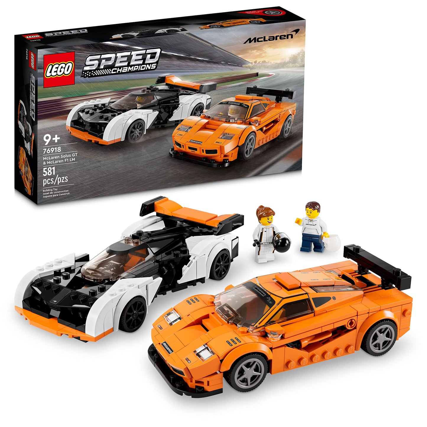 LEGO Speed Champions McLaren Solus GT & McLaren F1 LM 76918, Featuring 2 Iconic Race Car Toys, Hypercar Model Building Kit, Collectible 2023 Set,…