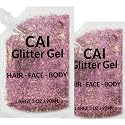 Face, Body & Hair Glitter Gel - Halloween Glitter for Kids and Women - 3 Oz Cosmetic-Grade Gel w/Moon & Stars for Festivals & Halloween Party, Easy