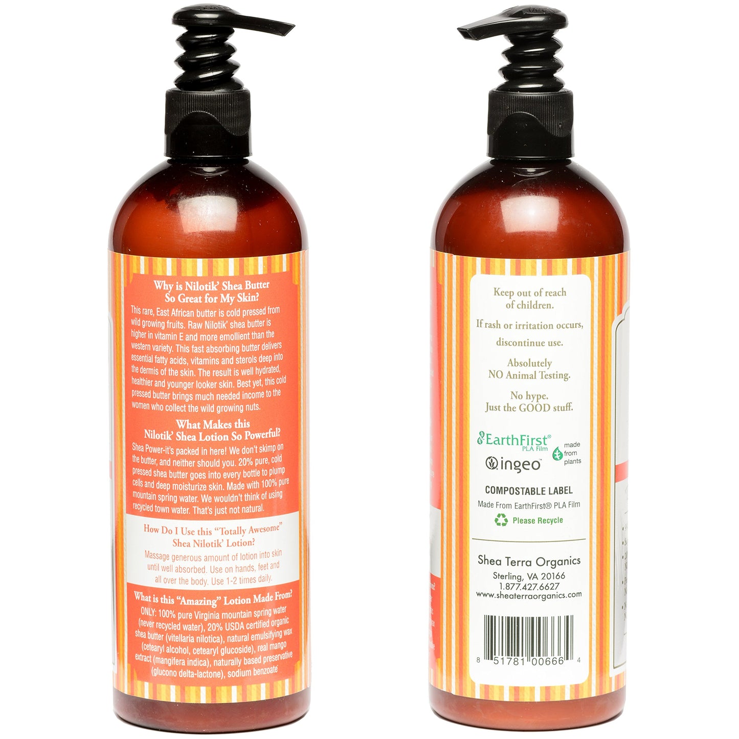 Shea Terra Organics Nilotik’ Shea Butter Ultra-Rich Lotion - Mango | Natural Daily Moisturizer High in Vitamins, Minerals & Fatty Acids