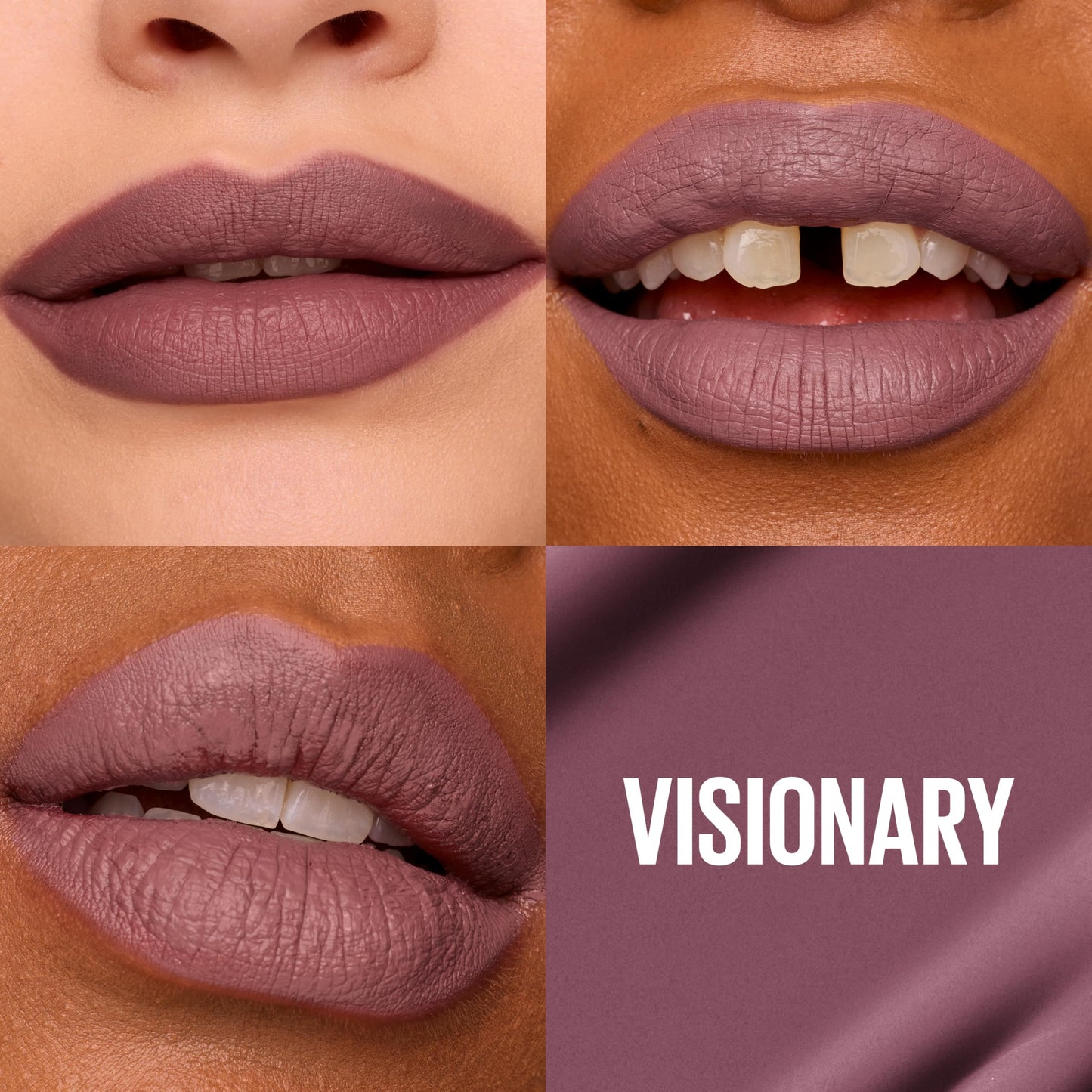 Maybelline Super Stay Matte Ink Liquid Lipstick Makeup, Long Lasting High Impact Color, Up to 16H Wear, Visionary, Taupe Purple, 1 Count