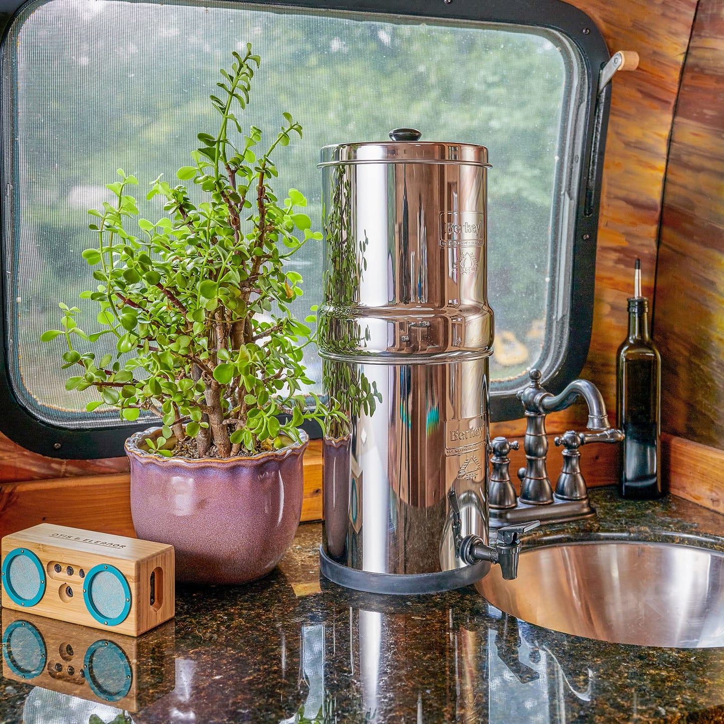 Travel Berkey Gravity-Fed Water Filter with 2 Black Berkey Elements-Enjoy Potable Water While Camping, RVing, Off-Grid, Emergencies, Every Day at Home