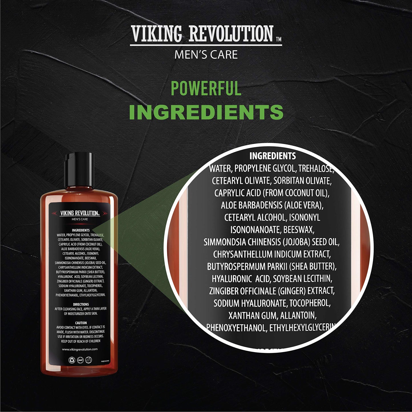 Viking Revolution - Natural Moisturizer Cream for Skincare, Anti Wrinkle & Anti Aging Facial Cream/Lotion, Mens Face Care
