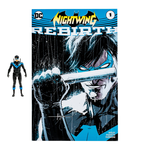 McFarlane Toys - DC Direct - 3IN Figure with Comic WV2 - Nightwing (DC Rebirth)