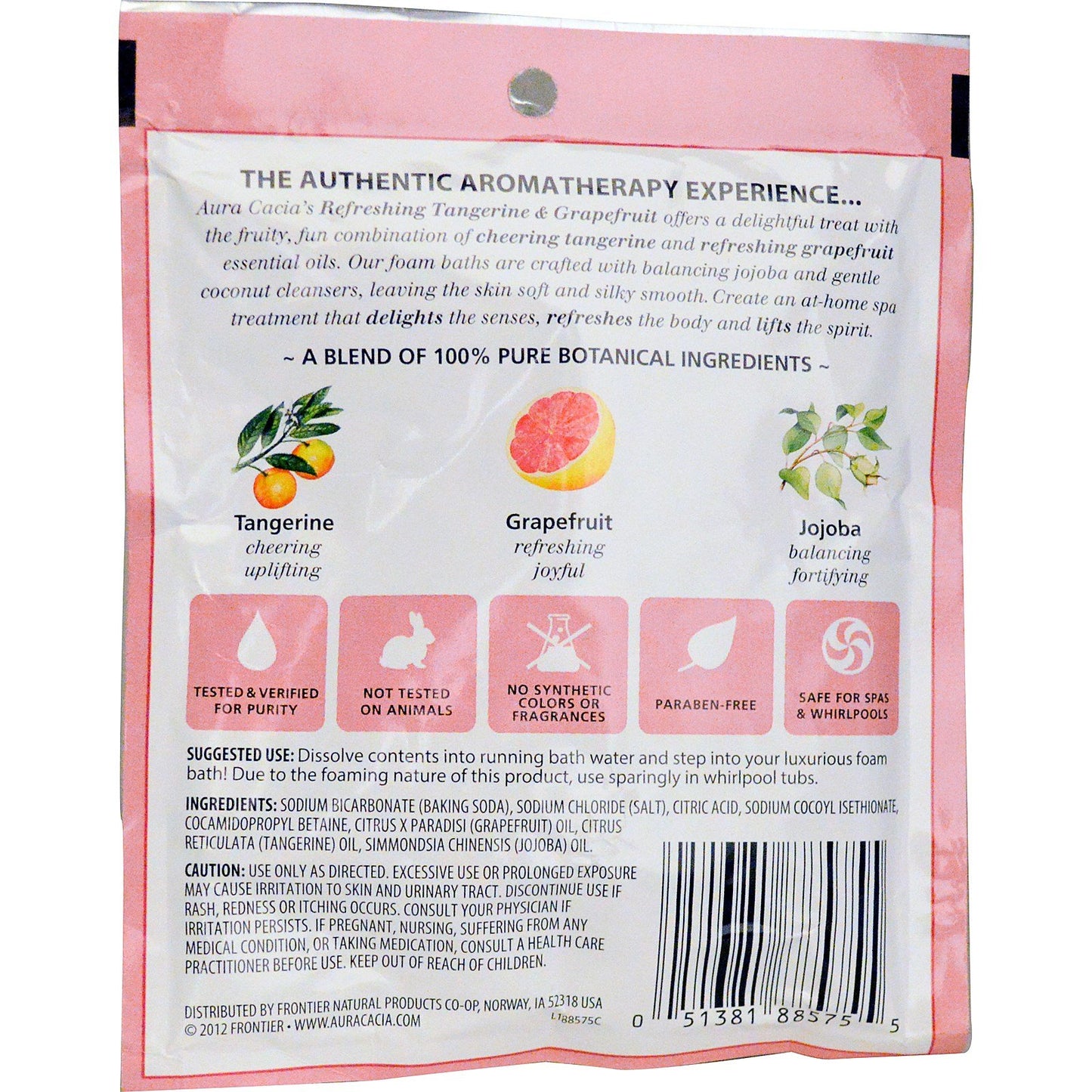Aura Cacia Foam Bath Tangerine and Grapefruit - 2.5 oz