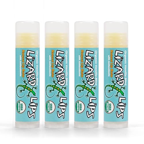 Lizard Lips USDA Certified Organic Lip Balm (Vanilla Mint)