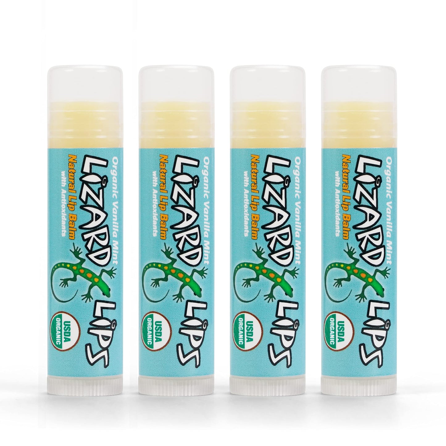Lizard Lips USDA Certified Organic Lip Balm (Vanilla Mint)