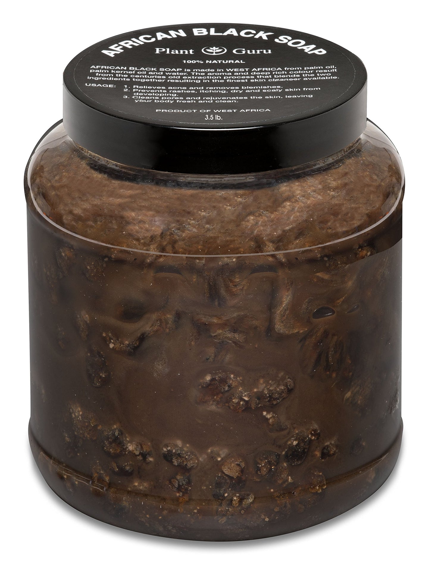 African Black Soap Paste 3.5 lbs. Bulk - 100% Raw Pure Natural From Ghana. Acne Treatment, Aids Against Eczema & Psoriasis, Dry Skin, Scars and Dark