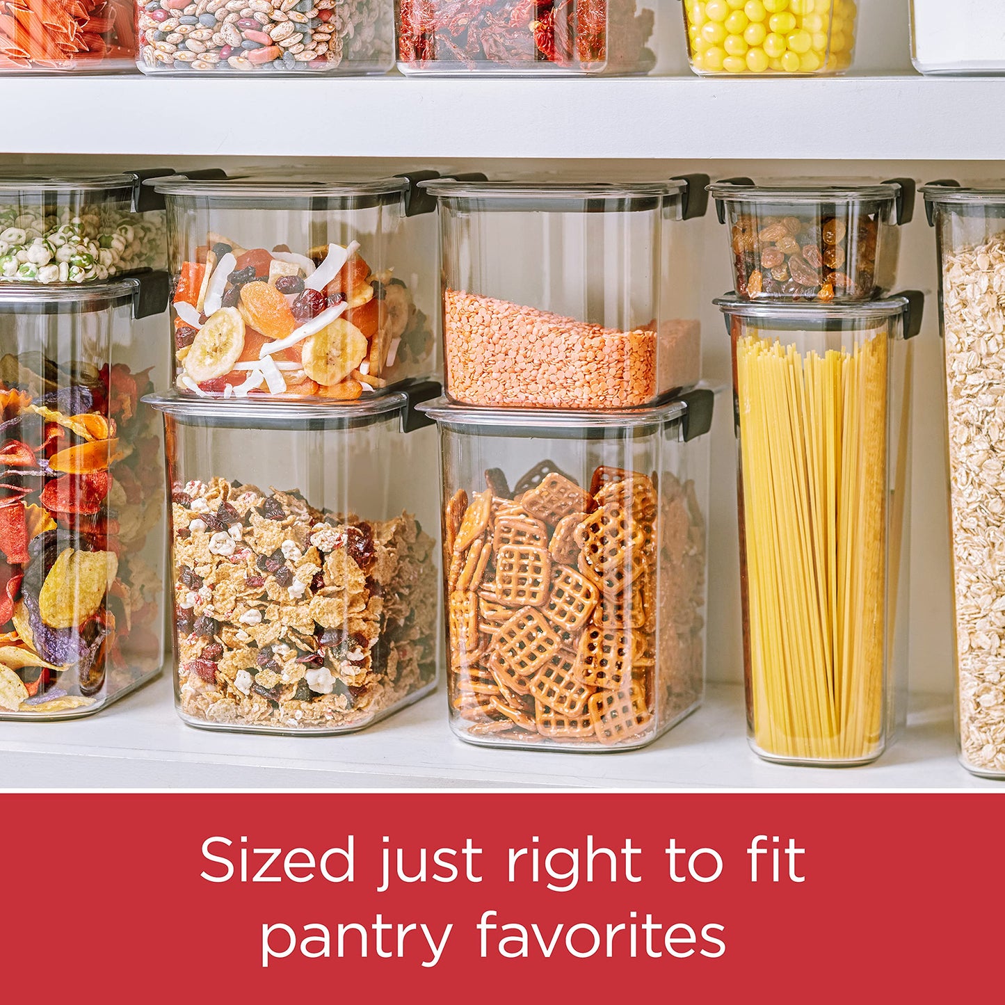 Rubbermaid Brilliance Pantry Food Storage Container Set, BPA-Free, Airtight & Leak-Proof, Clear, 8-Piece, Dishwasher Safe