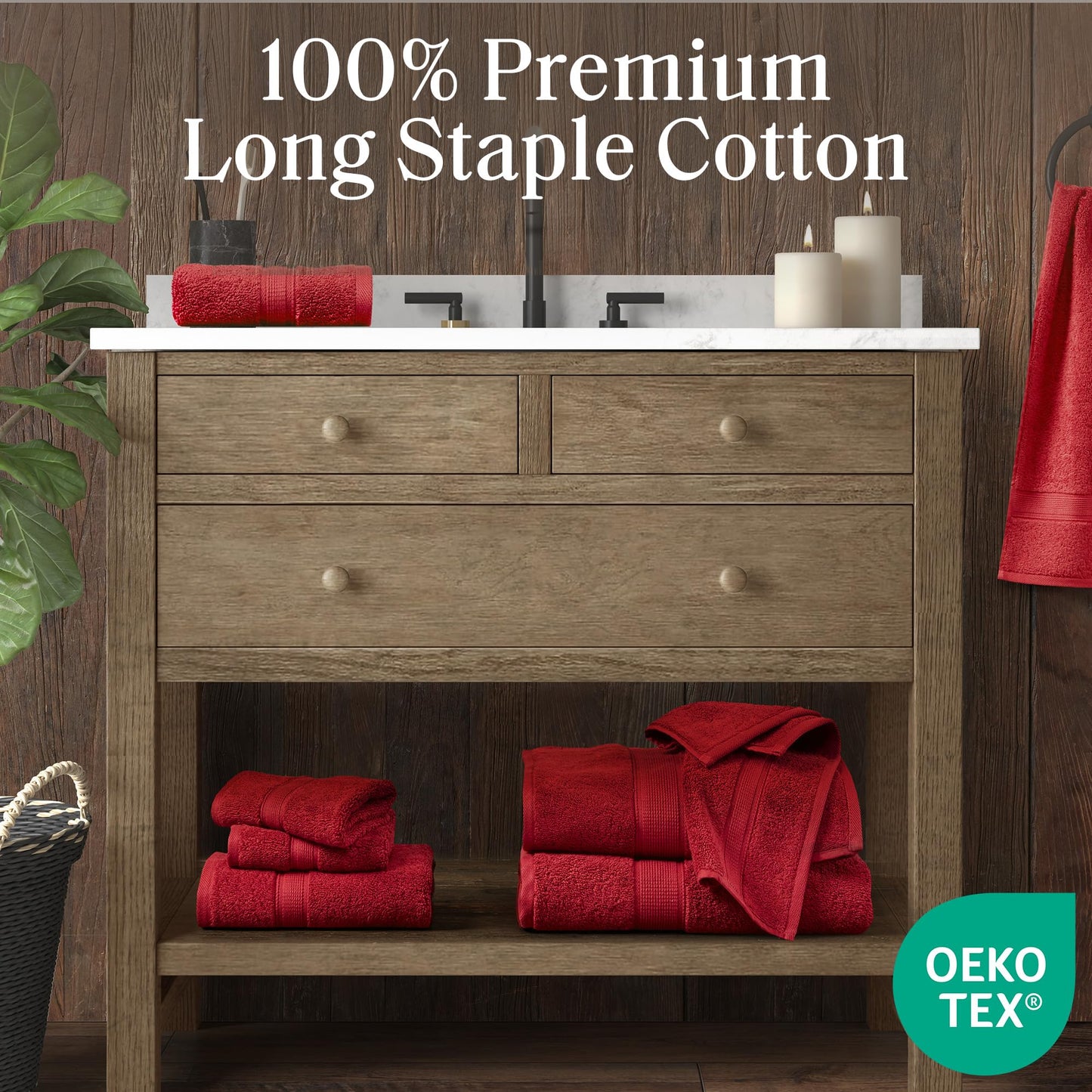 Madison Park 800GSM Bathroom Towel Set of 8 100% Cotton Bath Towel Set for Bathroom Luxurious Highly Absorbent 2 Bath Towels 2 Hand Towels 4…