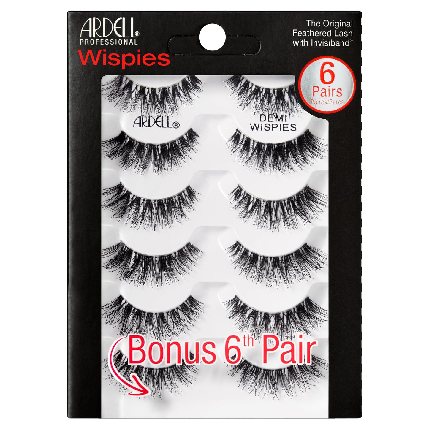 Ardell Demi Wispies Eyelashes - Multi-Dimensional, Eyelashes Natural Look, 6 Pairs