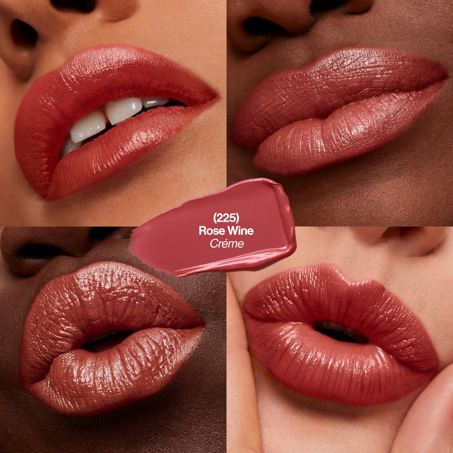 Revlon Super Lustrous Lipstick, Creamy Formula For Soft, Fuller-Looking Lips, Moisturized Feel, 225 Rosewine, 0.15 oz