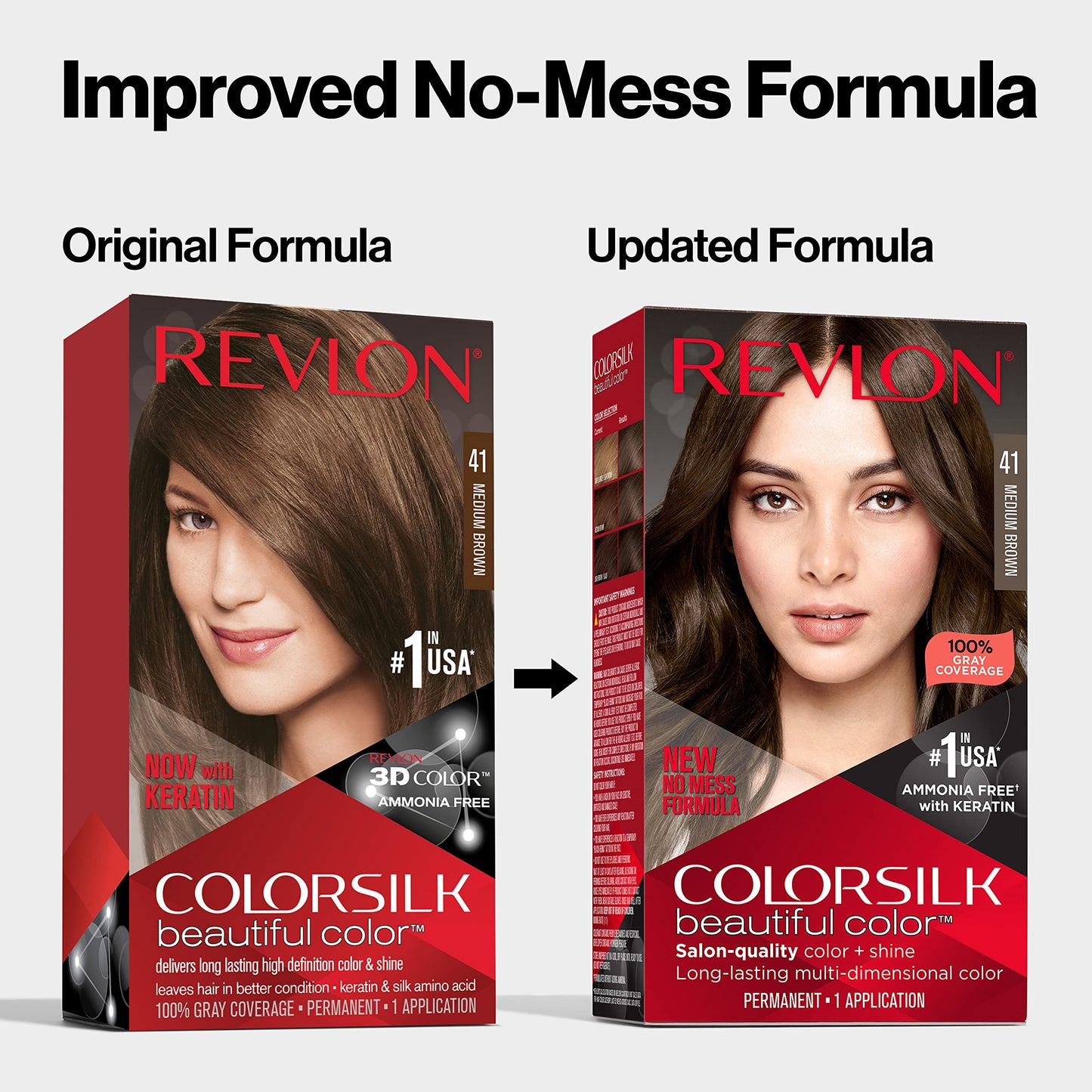 Revlon Permanent Hair Color, Permanent Hair Dye, Colorsilk with 100% Gray Coverage, Ammonia-Free, Keratin and Amino Acids, 57 Lightest Golden Brown