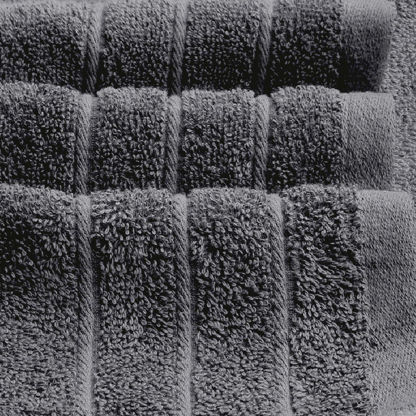 Tens Towels 8-Piece Set, 2 XL Bath, 2 Hand & 4 Washcloths, 100% Cotton, Lightweight, Quick Dry & Super Absorbent for Bathroom, Dark Grey