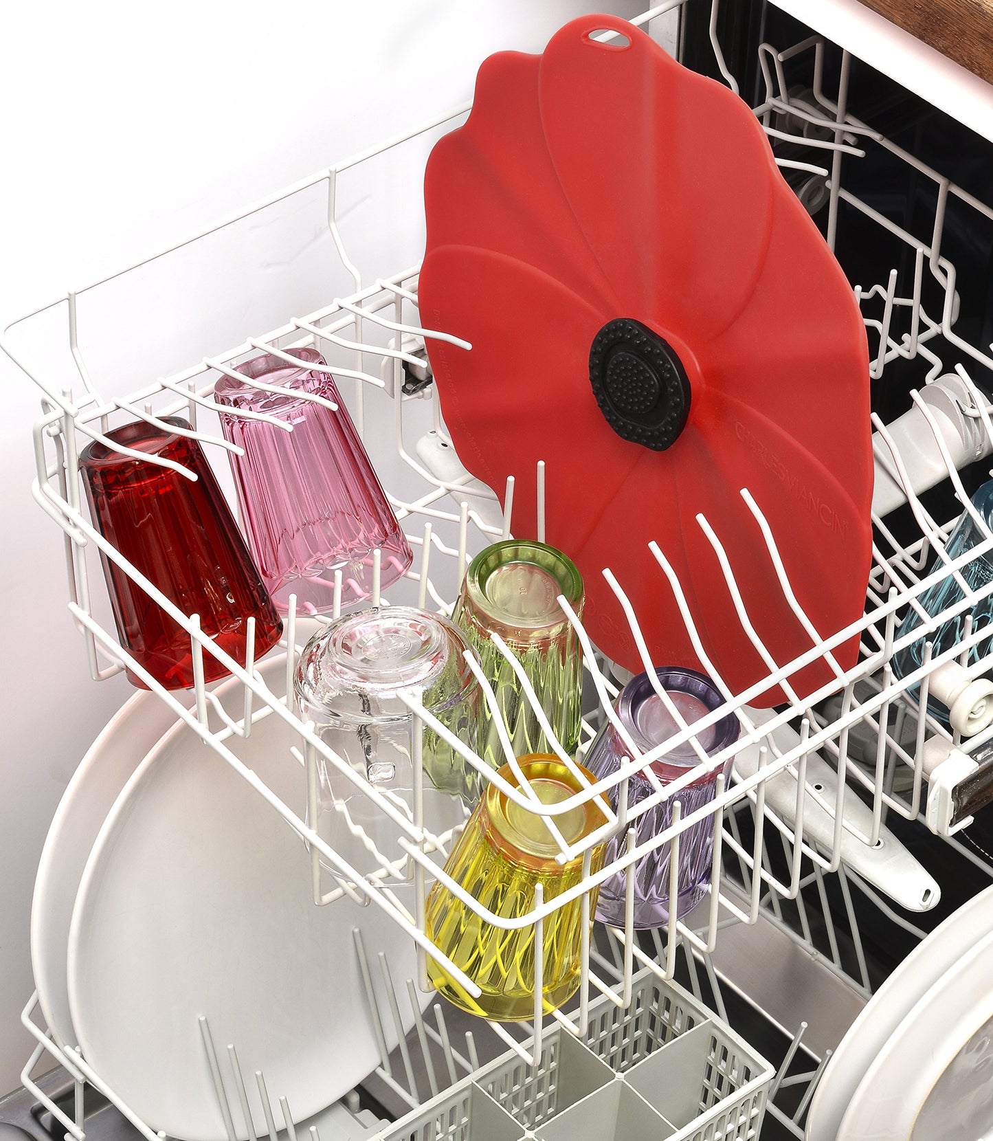 Charles Viancin - Poppy Silicone Lid for Food Storage and Cooking - Airtight Seal on Any Smooth Rim Surface - BPA-Free - Oven, Microwave, Freezer…