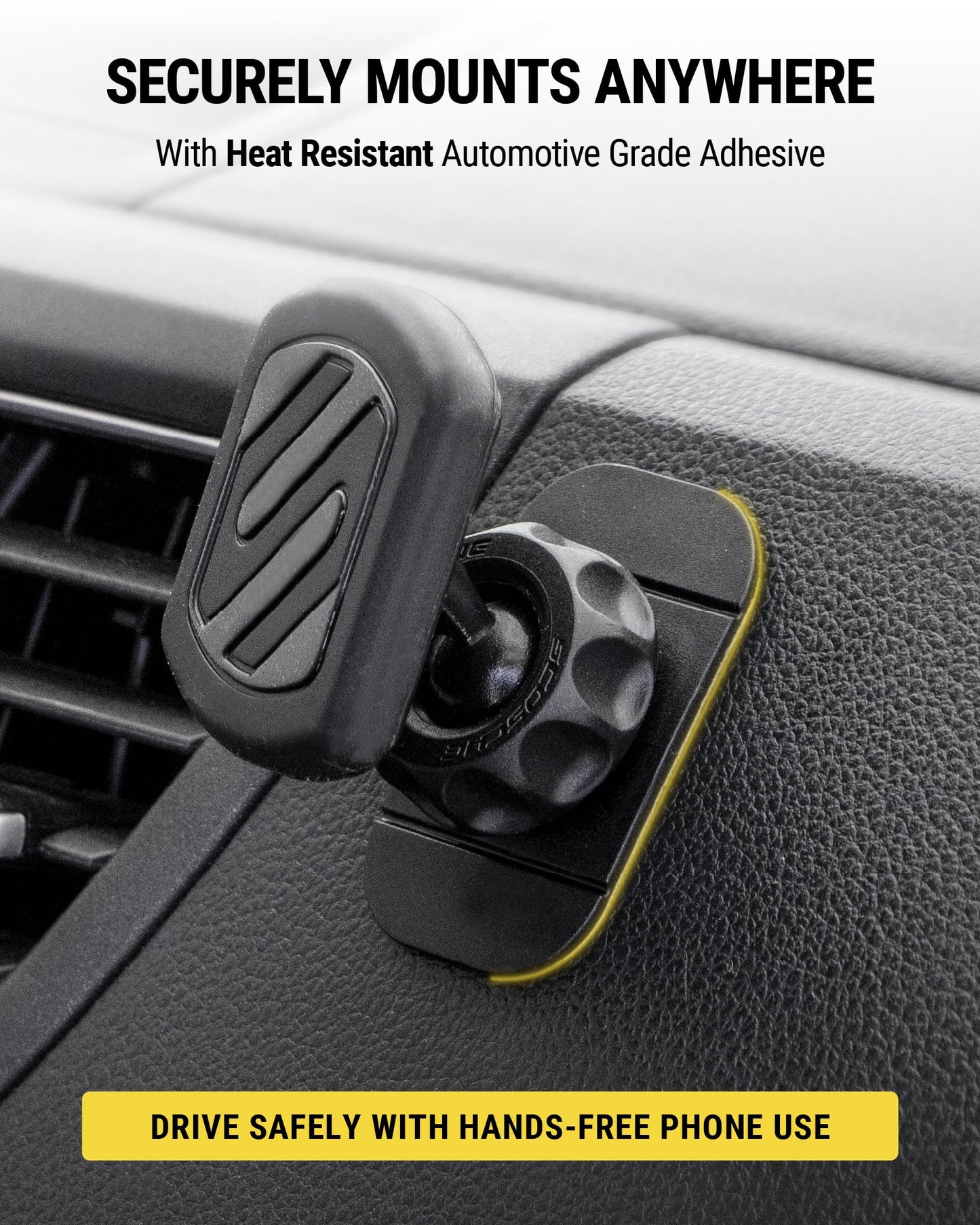 Scosche MAGDMB MagicMount Magnetic Phone Mount for Car, Dashboard Cell Phone Holder with 360° Adjustable Magnet Head, Universal Phone Stand for Car…