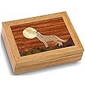 Wood Art Wolf Box - Handmade in USA - Unmatched Quality - Unique, No Two are the Same - Original Work of Wood Art. A Wolf Gift, Ring, Trinket or Wood…