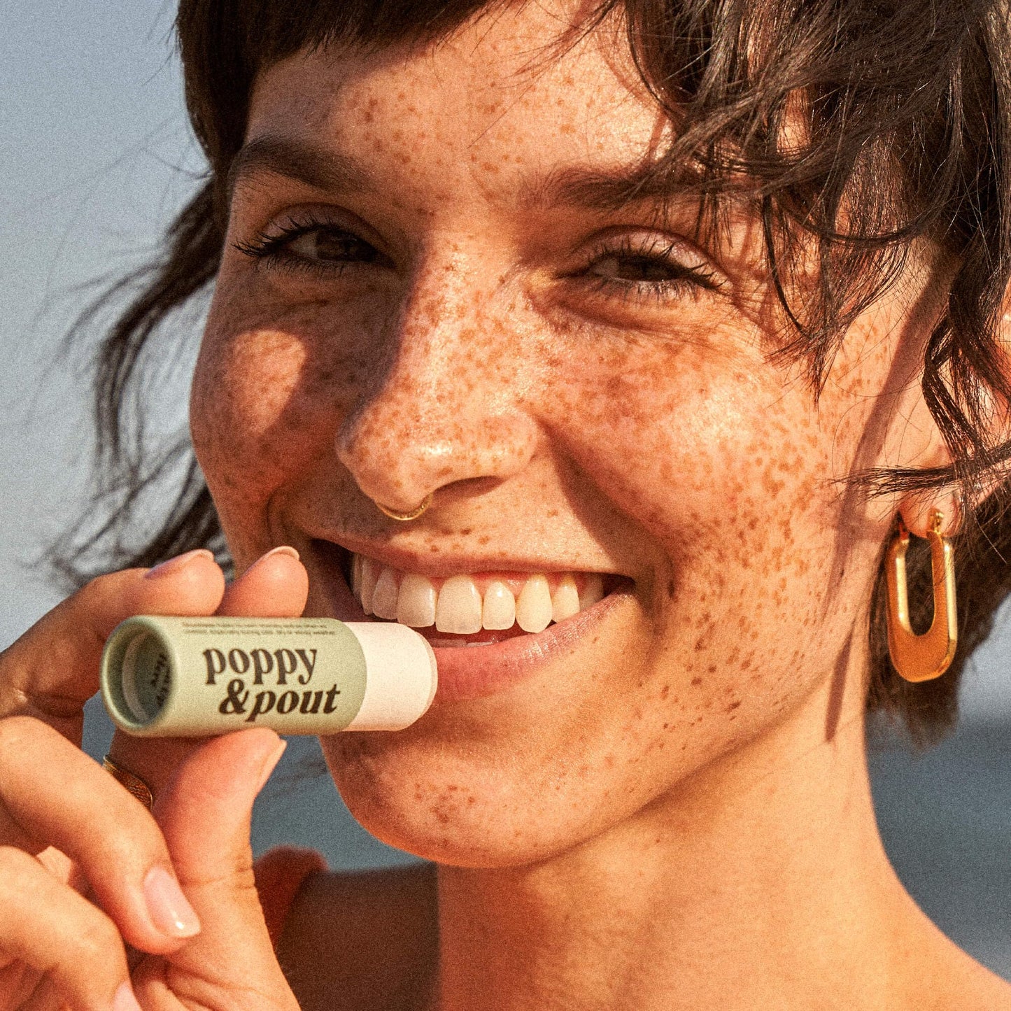 Poppy & Pout Sweet Mint A Jumbo Lip Balm | All Natural Lip Balms & Moisturizers | Hydrates with Beeswax, Vitamin E, Organic Coconut Oil | Cruelty-Free