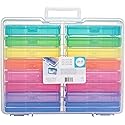 We R Craft & Photo Translucent Plastic Storage-15"X12"X5", W/16 Mini Cases