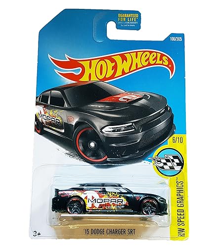 Hot Wheels 2017 HW Speed Graphics '15 Dodge Charger SRT 106/365, Black