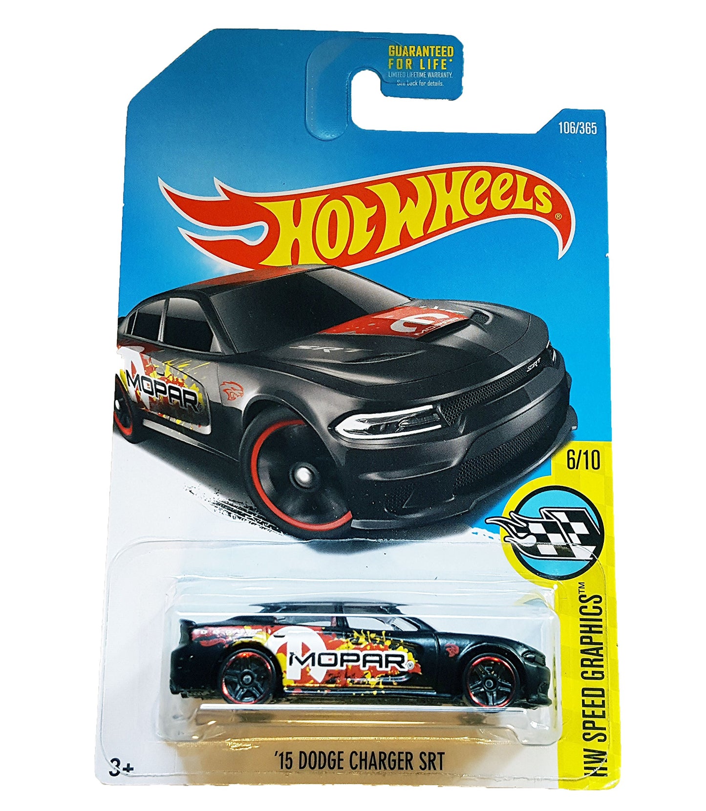 Hot Wheels 2017 HW Speed Graphics '15 Dodge Charger SRT 106/365, Black